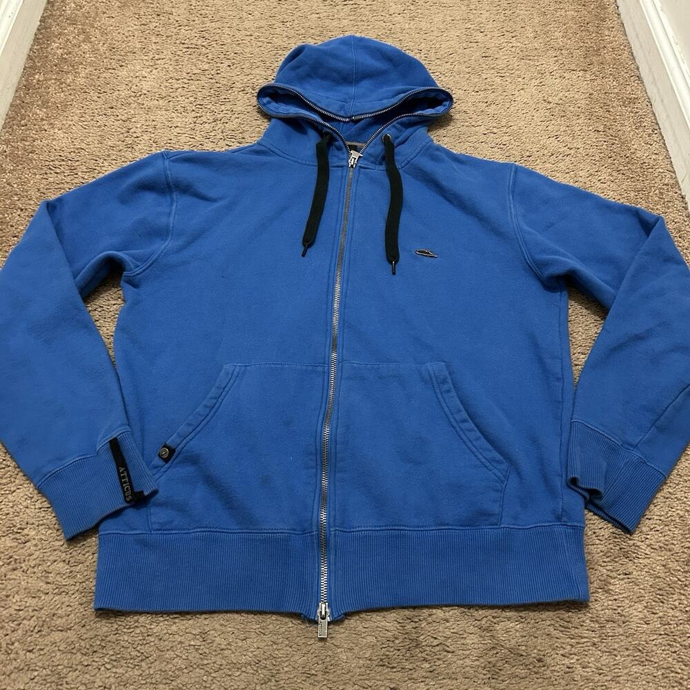 Y2K Atticus Full Zip Hoodie Blue Size Small Vintage Blink 182